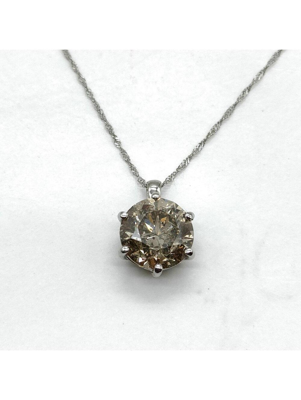 Jewelry Necklace Natural Diamond 2.643ct Platinum 2665782